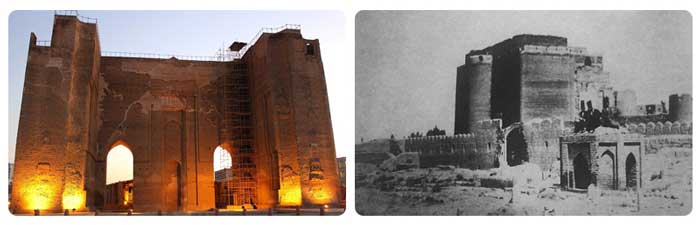 تصویر قدیم و جدید ارگ علیشاه